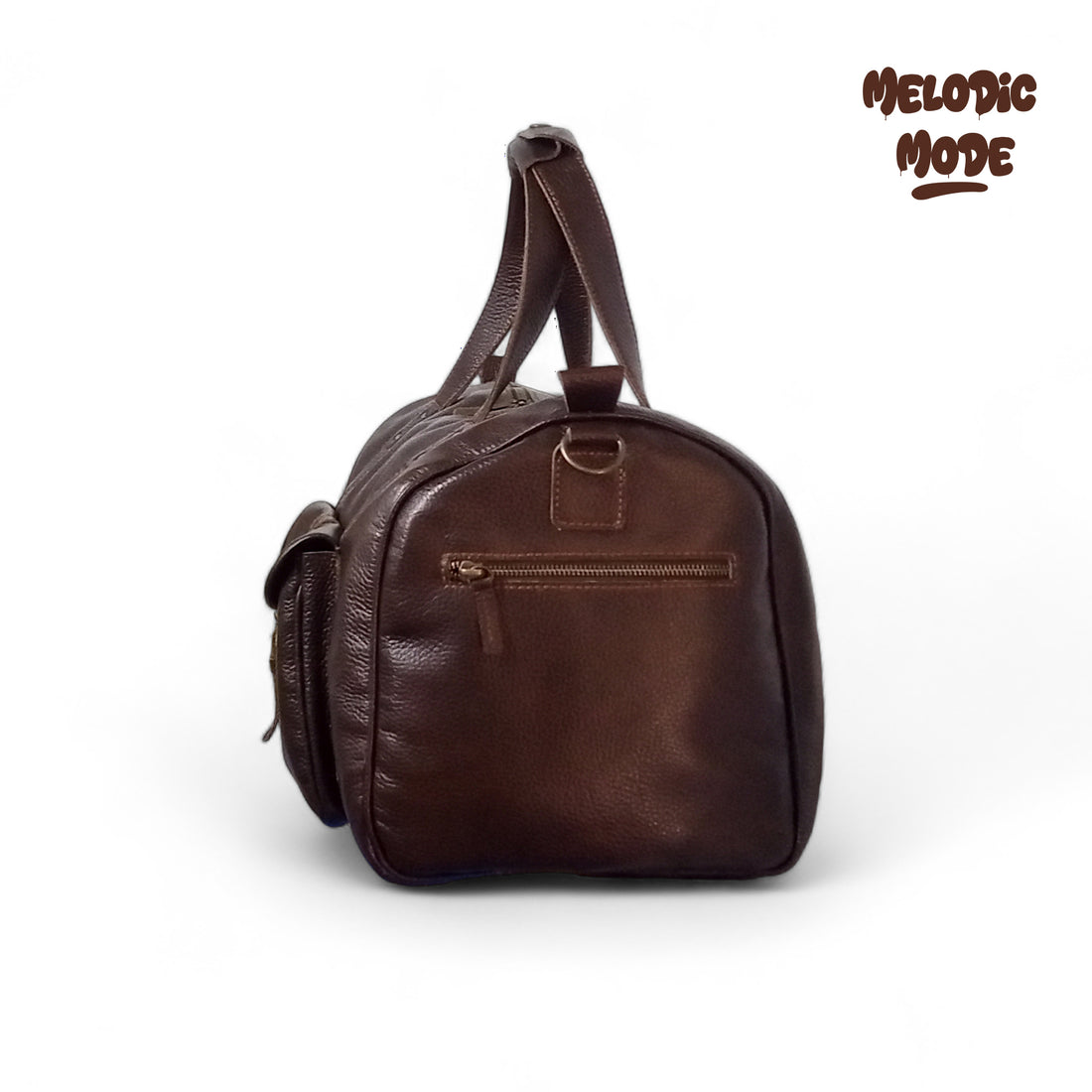 Handmade Genuine Leather Duffel Bag – Vintage Weekender Travel Bag for Men & Women, Spacious Overnight Carry-On with Buckle Pocket