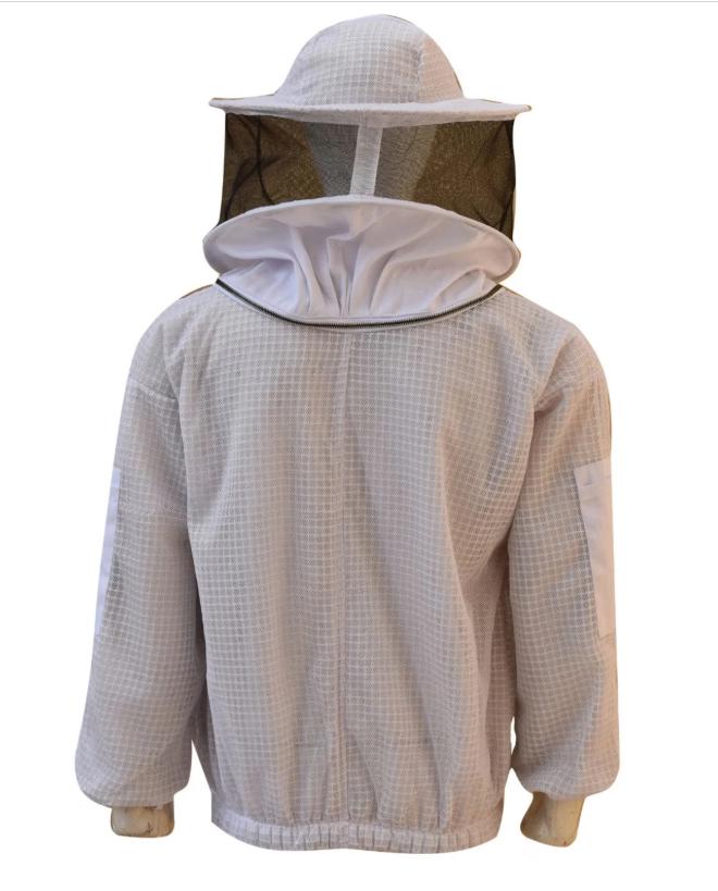 Beekeeping Jacket Unisex 3 Layer Ultra Mesh Bee Jacket with Ventilated Hat and Free Bite Proof Gloves & Removable Ventilated Round Veil