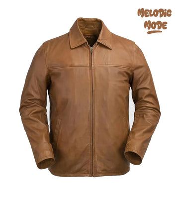 Men’s Cowhide Brown Leather Jacket, Classic Biker Vintage Retro Jacket Handmade Leather Outerwear Gift for Him Men’s Casual Leather Jacket